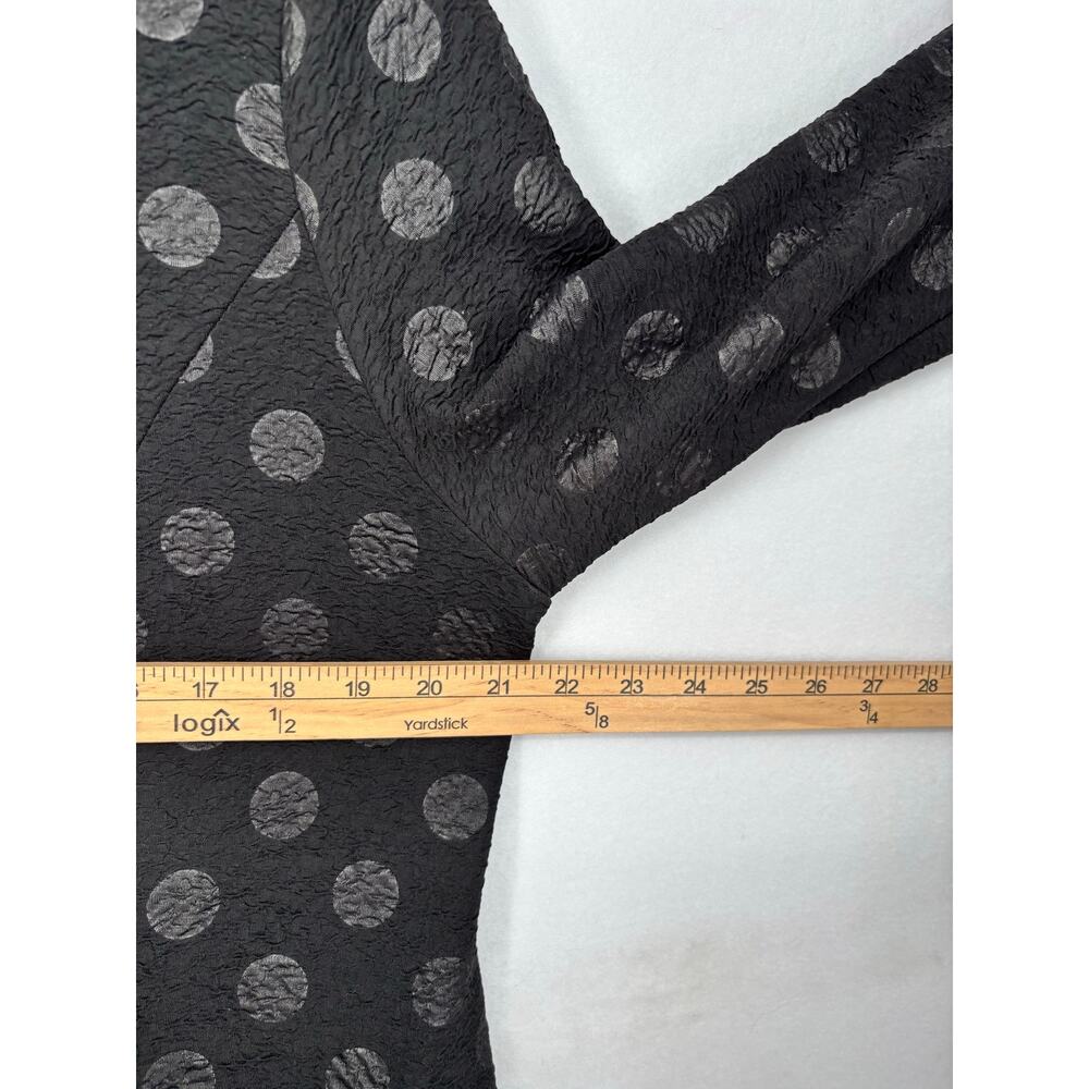 IC by Connie K Minimalist Jacket Womens XL Lagenlook Shirred Collar Polka Dot - Picture 7 of 12